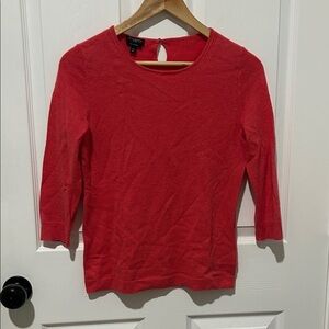 Talbots Cashmere Red Crew Neck Sweater